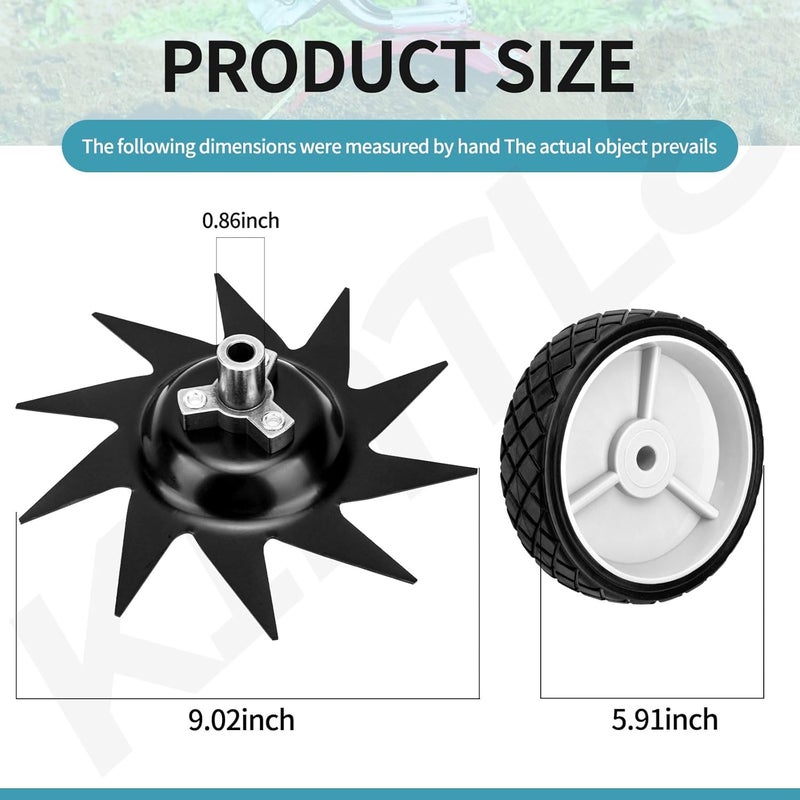 KINTLE 3222 Power Tiller Border Edger Attachment Compatible with M-antis Gardening, Not for The M-antis XP Tiller 3550 3558 Tiller Models - Image 2